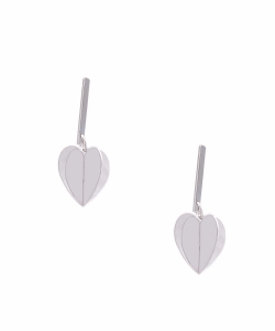 Drop Fashion Earring with Heart All Around ES700077 SILVER